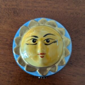 Rare Limoges Sun Face Hinged Trinket Box